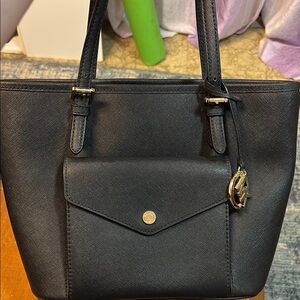 Black Leather Tote Bag
